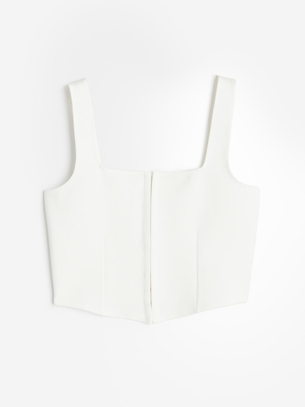 h&m corset style crop top